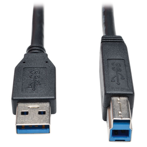 Tripp Lite, USB 3.0 Black A/B Device Cable - 10 ft.