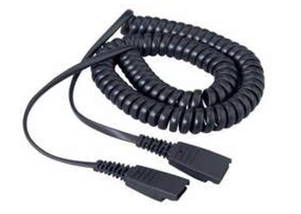 Jabra, Ext cord QD to QD coiled - 0.5m - 2m