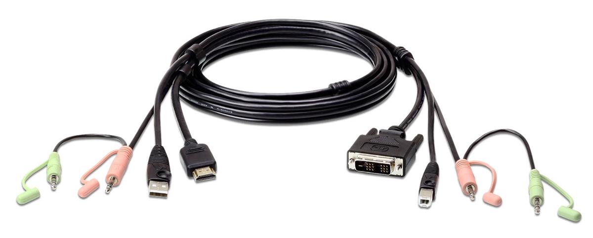 Aten, 1.8M USB HDMI to DVI-D KVM Cable+Audio