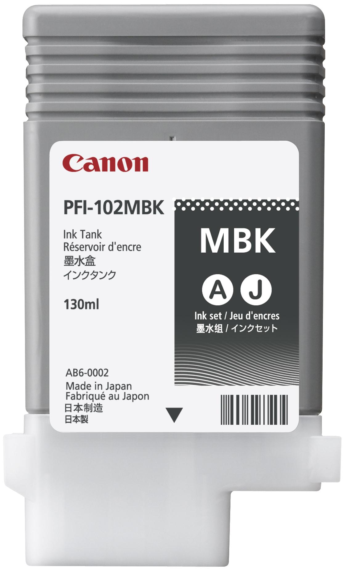 Canon, Pfi102Mbk Matt Black Ink