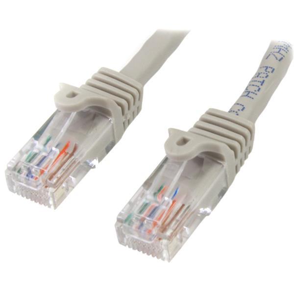 10m Gray Snagless Cat5e Patch Cable