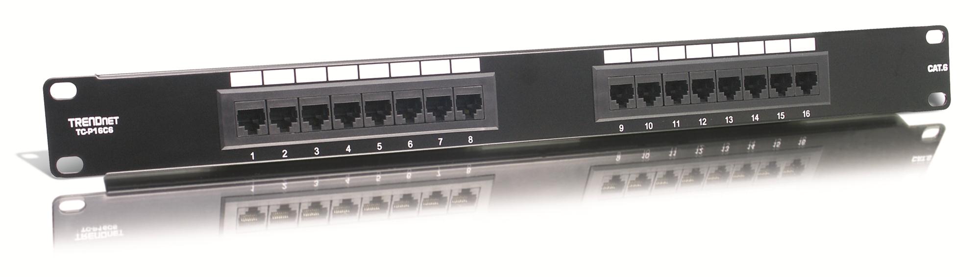 16-Port Cat6 Unshielded Patch Panel