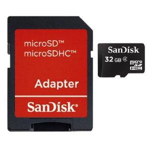 Sandisk, Flash Card 32GB Class 2 Micro-SD w/a