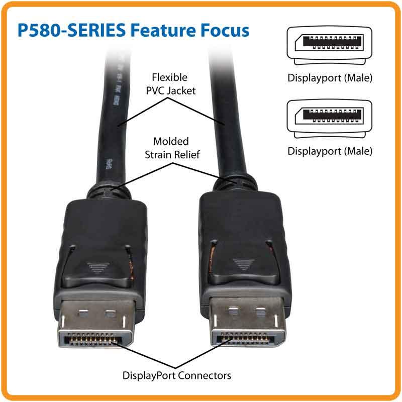 DisplayPort Monitor Cable - 15 ft.