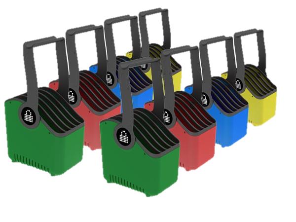 Large baskets for devices up to 13in x8
