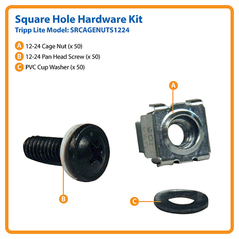 SmartRack Square Hole Hardware Kit