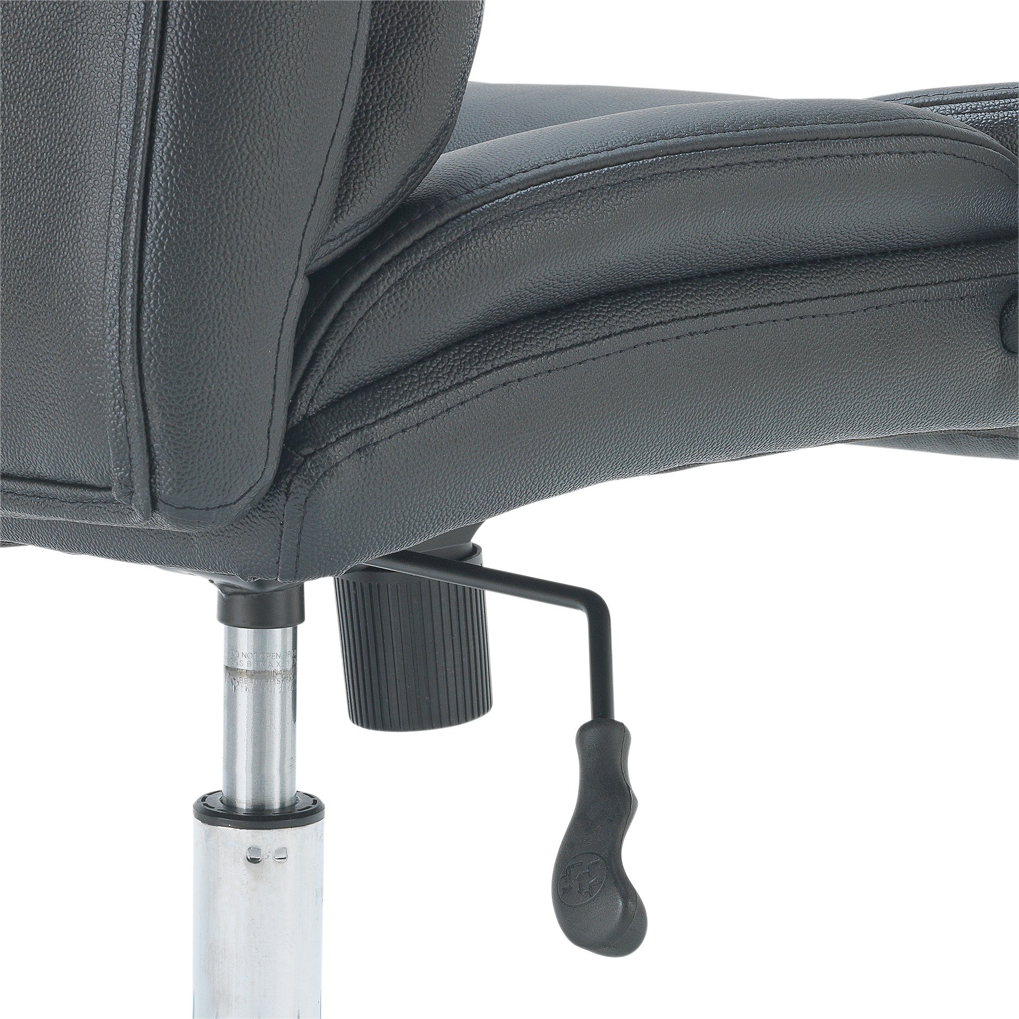 Habitat Leather Faced Ergonomic Office Chair - Black