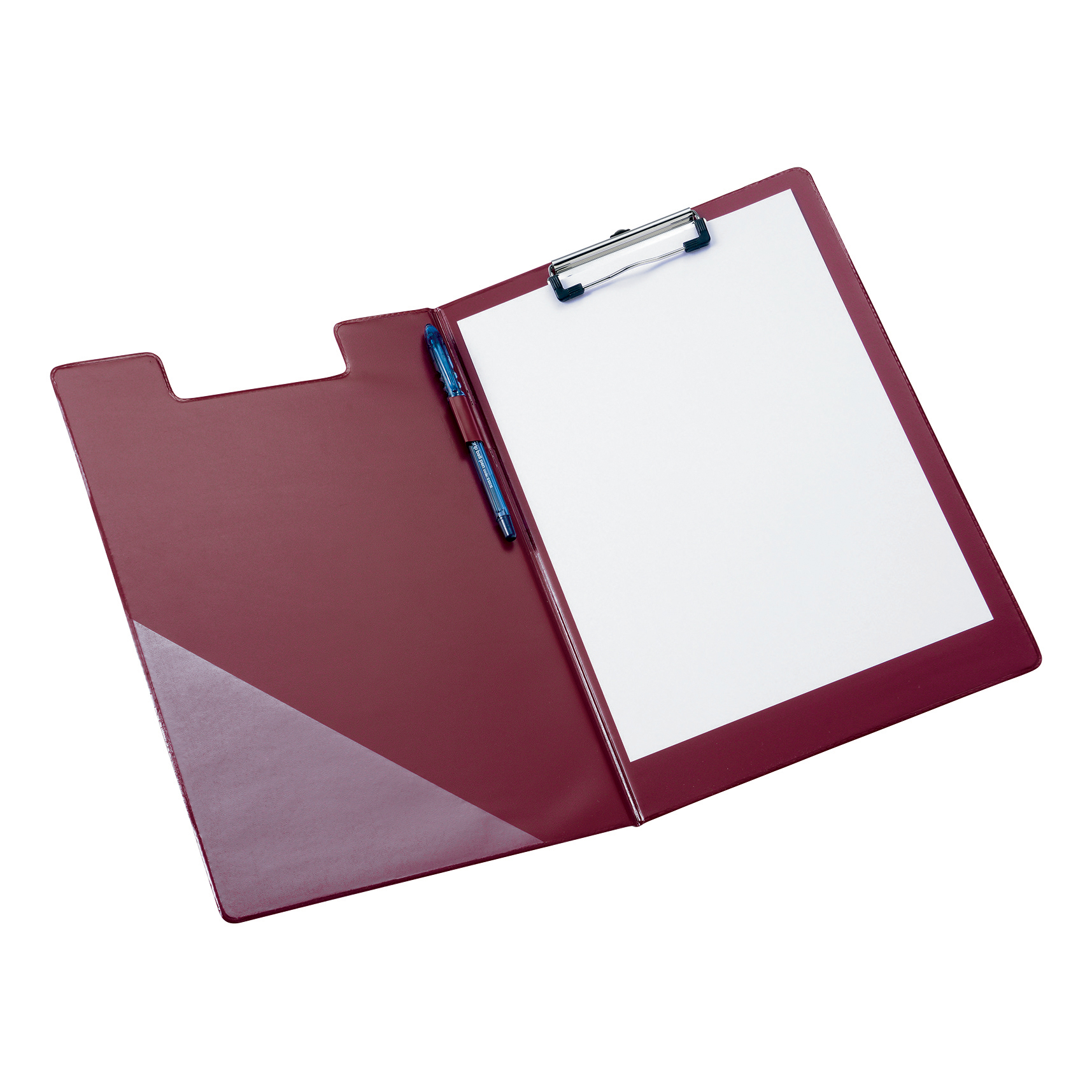 5 Star Office Foldover Clipboard with Front Pocket Foolscap Red