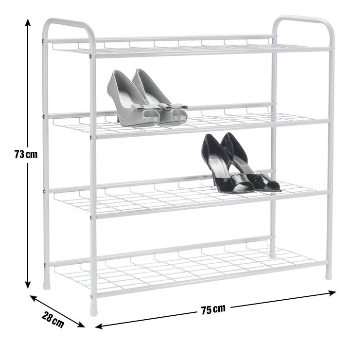 Habitat 4 Shelf Shoe Storage Rack White