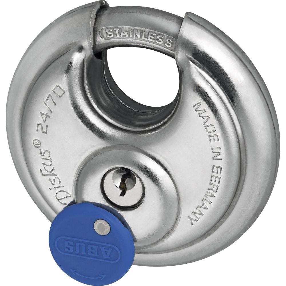 ABUS 24IB Series Diskus Discus Padlock 60mm Keyed Alike 32502 24IB/60 - Stainless Steel ABUS 24IB Series Diskus Discus Padlock 60mm Keyed Alike 32502 24IB/60 - Stainless Steel