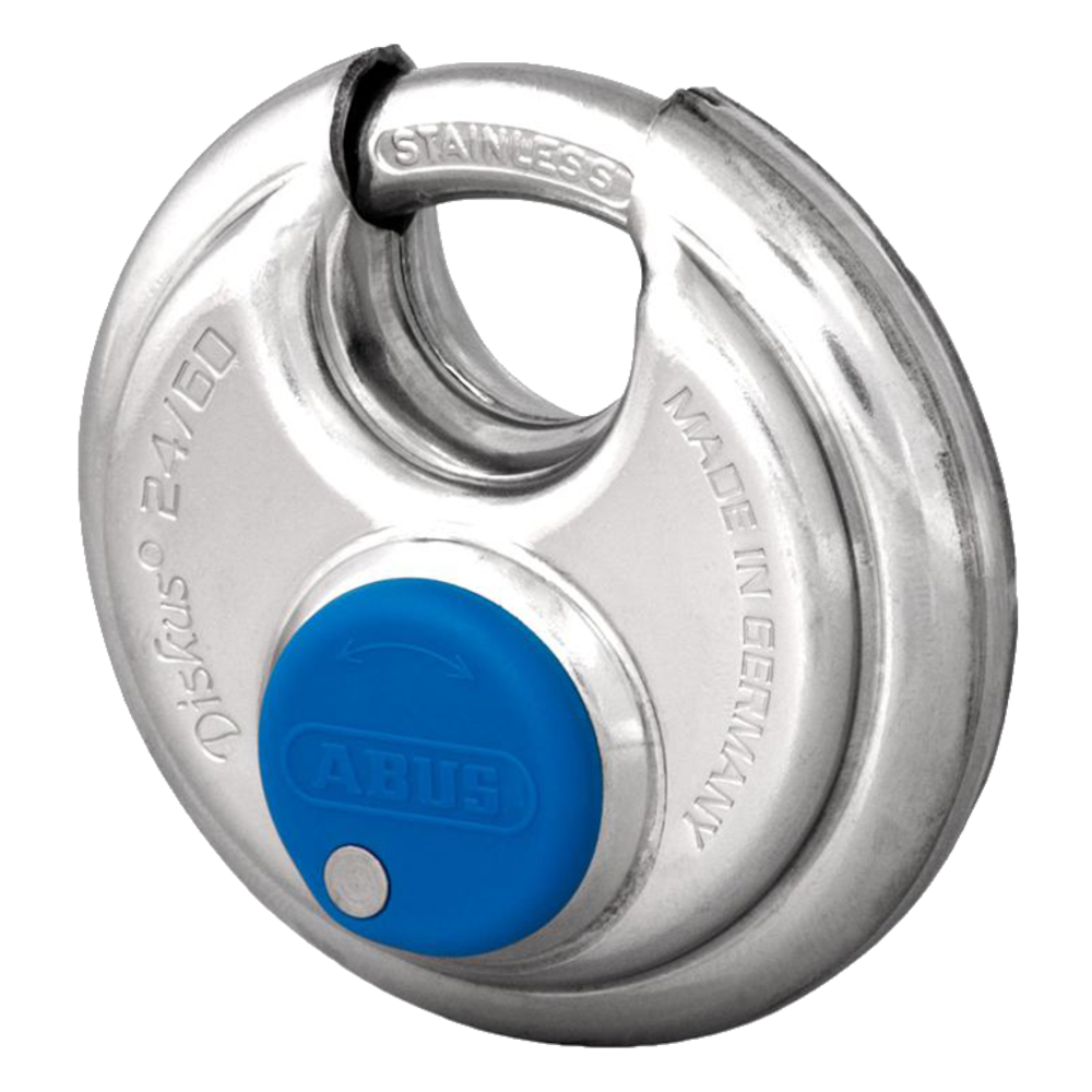 ABUS 24IB Series Diskus Discus Padlock 60mm Keyed Alike 32502 24IB/60 - Stainless Steel ABUS 24IB Series Diskus Discus Padlock 60mm Keyed Alike 32502 24IB/60 - Stainless Steel