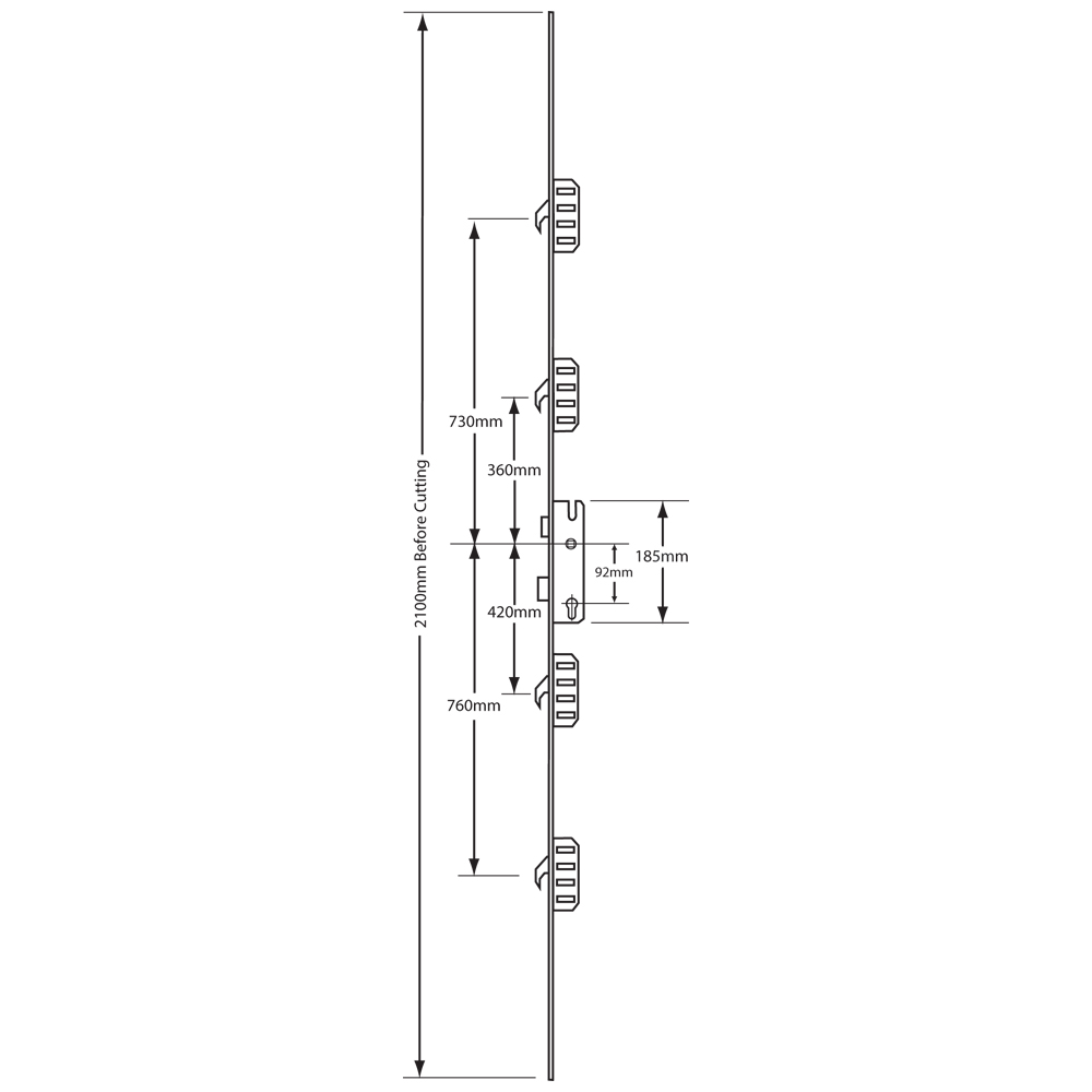 WINKHAUS Cobra Lever Operated Latch & Deadbolt Split Spindle - 4 Hook WINKHAUS Cobra Lever Operated Latch & Deadbolt Split Spindle - 4 Hook