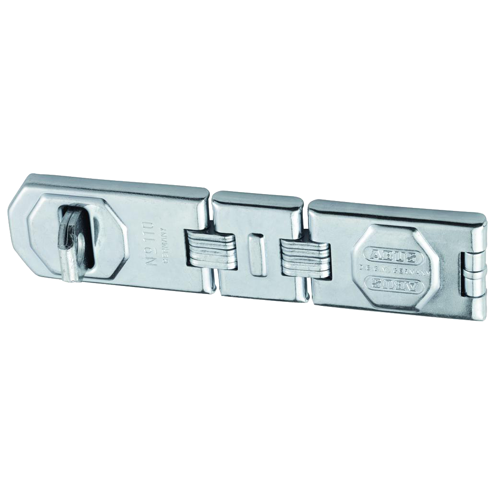 ABUS 110 Series Hinged Hasp & Staple 45mm x 195mm Double Jointed 110/195 DG  - Steel