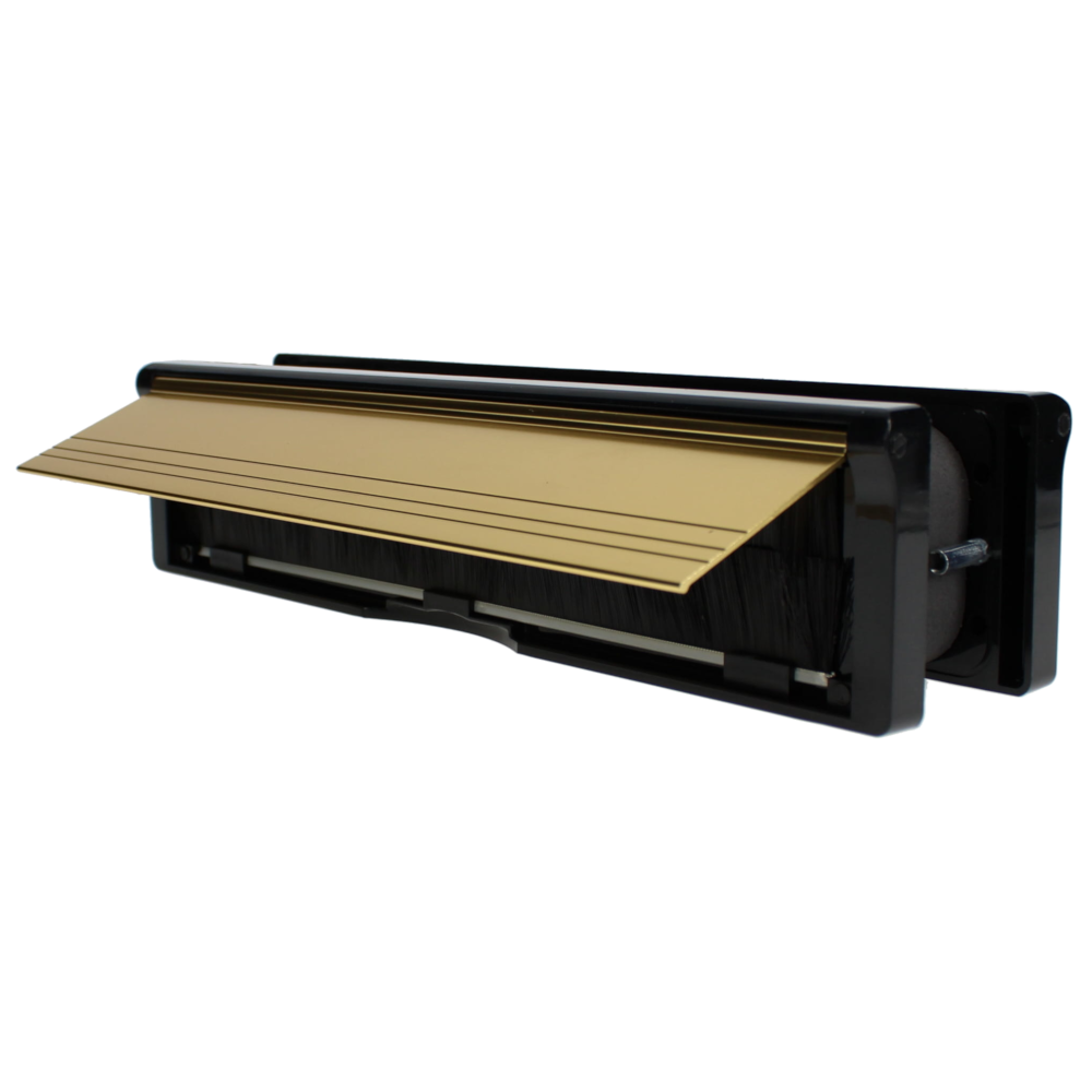 FIRESTOP 305mm Intumescent Telescopic Letter Plate - Gold FIRESTOP 305mm Intumescent Telescopic Letter Plate - Gold