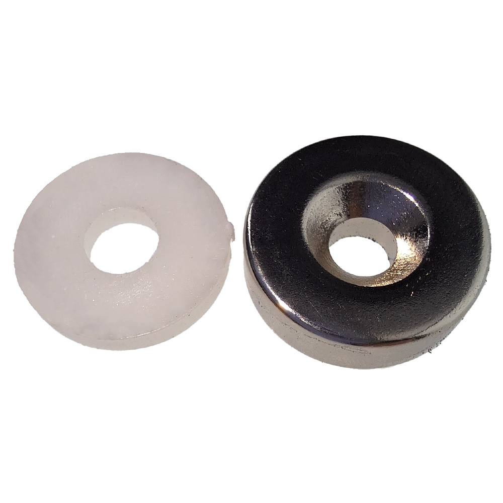 MACO Round Magnet With Screw Hole 16mm Silver 463138 MACO Round Magnet With Screw Hole 16mm Silver 463138