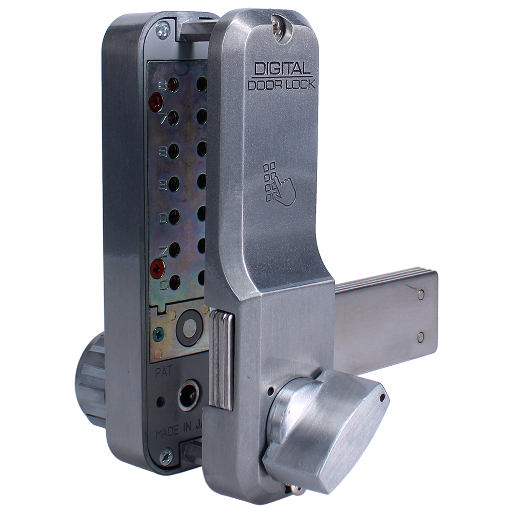 LOCKEY 2200 Series Digital Lock With Rim Dead Bolt - Satin Chrome LOCKEY 2200 Series Digital Lock With Rim Dead Bolt - Satin Chrome