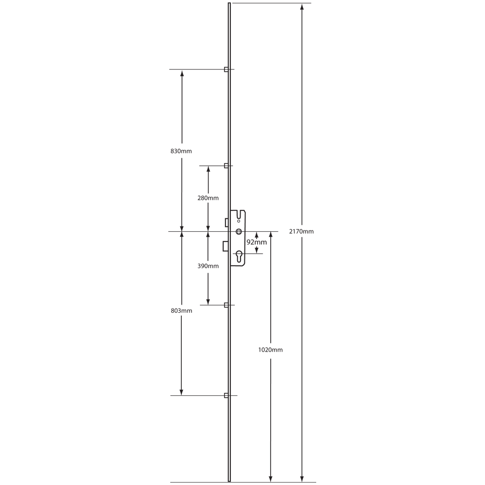 KFV Lever Operated Latch & Deadbolt - 4 Roller KFV Lever Operated Latch & Deadbolt - 4 Roller