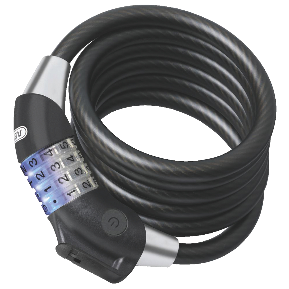 ABUS 1400 Series Raydo Illuminated Combination Cable Lock 12mm x 185cm 1400/185