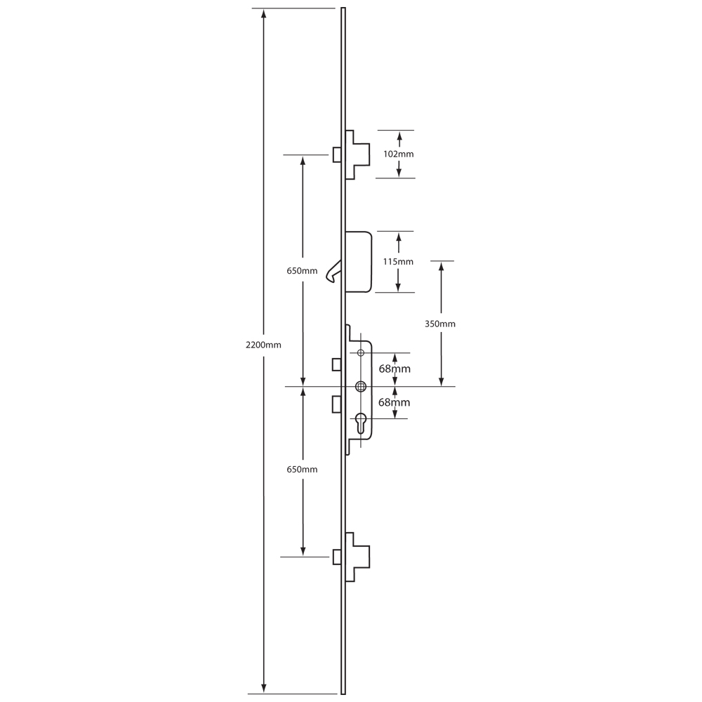 FULLEX SL16 Lever Operated Latch & Deadbolt Split Spindle - 2 Dead Bolt 1 Hook FULLEX SL16 Lever Operated Latch & Deadbolt Split Spindle - 2 Dead Bolt 1 Hook