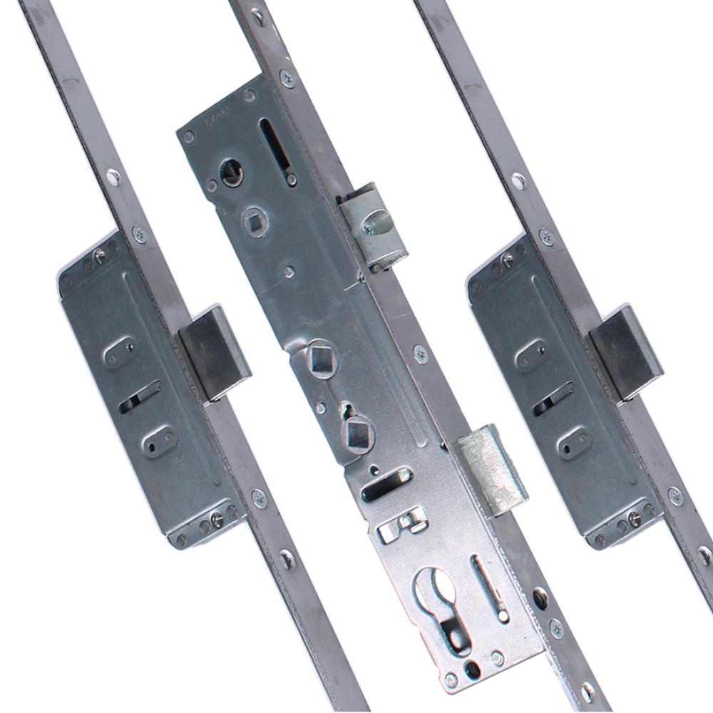 LOCKMASTER Lever Operated Latch & Deadbolt Twin Spindle - 2 Dead Bolt LOCKMASTER Lever Operated Latch & Deadbolt Twin Spindle - 2 Dead Bolt