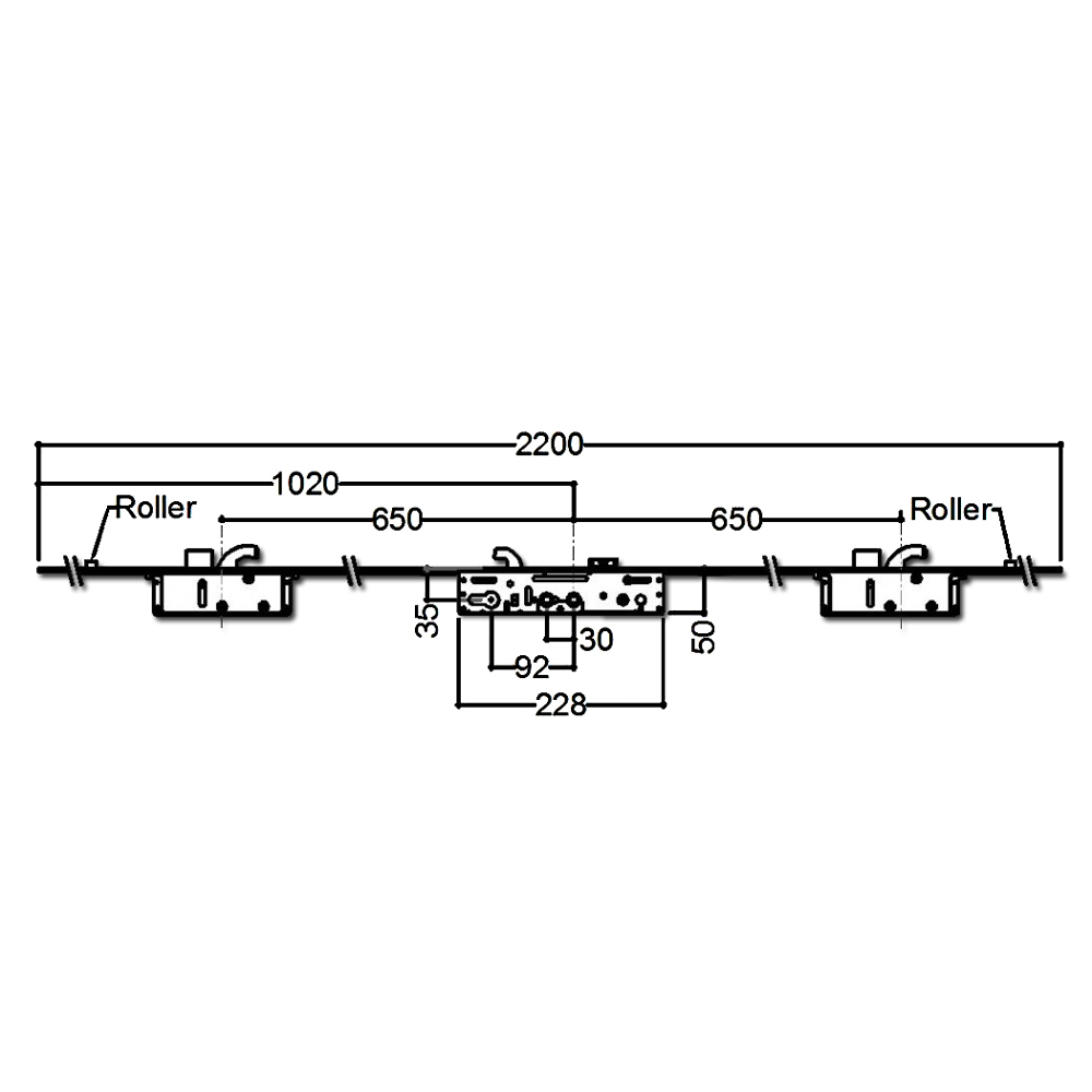 MILLENCO Mantis 3 Lever Operated Latch & Hookbolt 92 62 Twin Spindle - 2 Hook, 2 Bolt & 2 Roller MILLENCO Mantis 3 Lever Operated Latch & Hookbolt 92 62 Twin Spindle - 2 Hook, 2 Bolt & 2 Roller