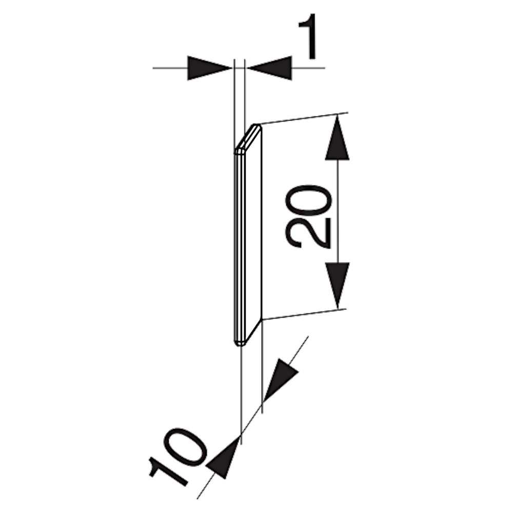 MACO M-TS Adhesive Magnetic Strip 10mm x 20mm x 1mm Adhesive Magnet 373147 MACO M-TS Adhesive Magnetic Strip 10mm x 20mm x 1mm Adhesive Magnet 373147