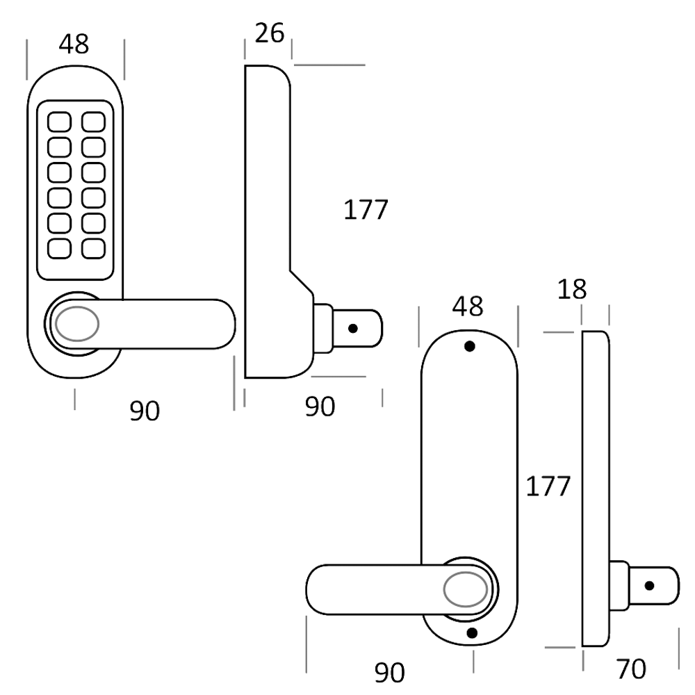 BORG LOCKS BL5201 Marine Grade Pro Digital Lock BL5201MG - Black (Marine Grade Pro) BORG LOCKS BL5201 Marine Grade Pro Digital Lock BL5201MG - Black (Marine Grade Pro)