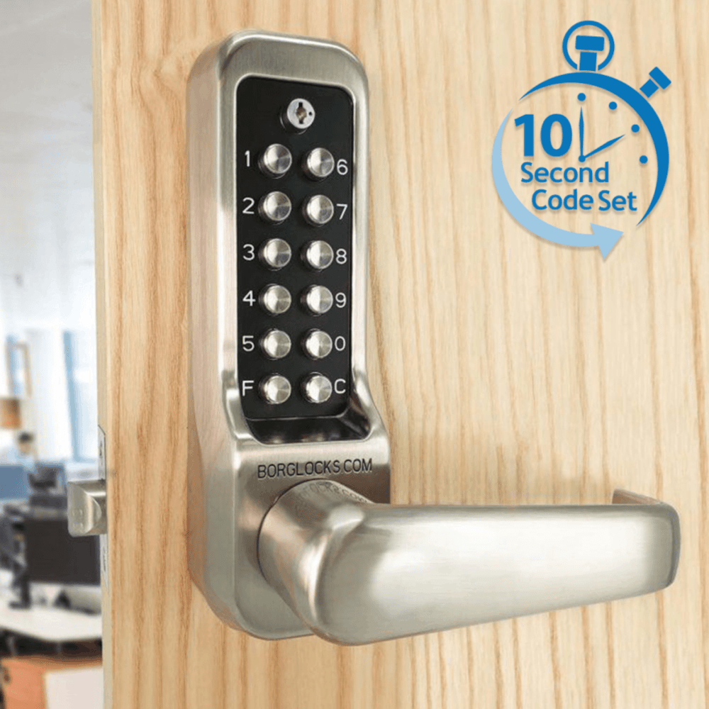 BORG BL7001 SS ECP Heavy Duty Easicode Pro Digital Lock With Lever Handle And 70mm Latch - Stainless Steel BORG BL7001 SS ECP Heavy Duty Easicode Pro Digital Lock With Lever Handle And 70mm Latch - Stainless Steel
