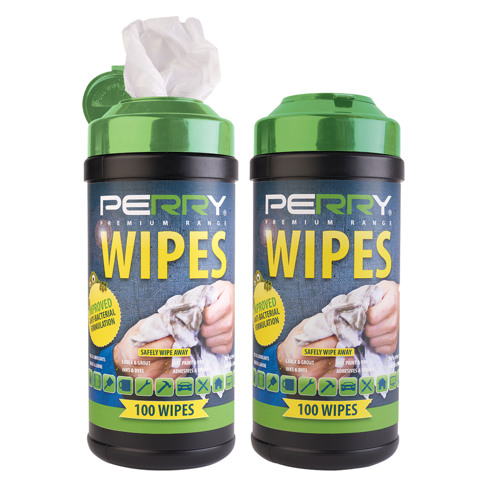 A PERRY Premium Anti Bacterial Wipes (Tub of 100) Tub of 100 wipes