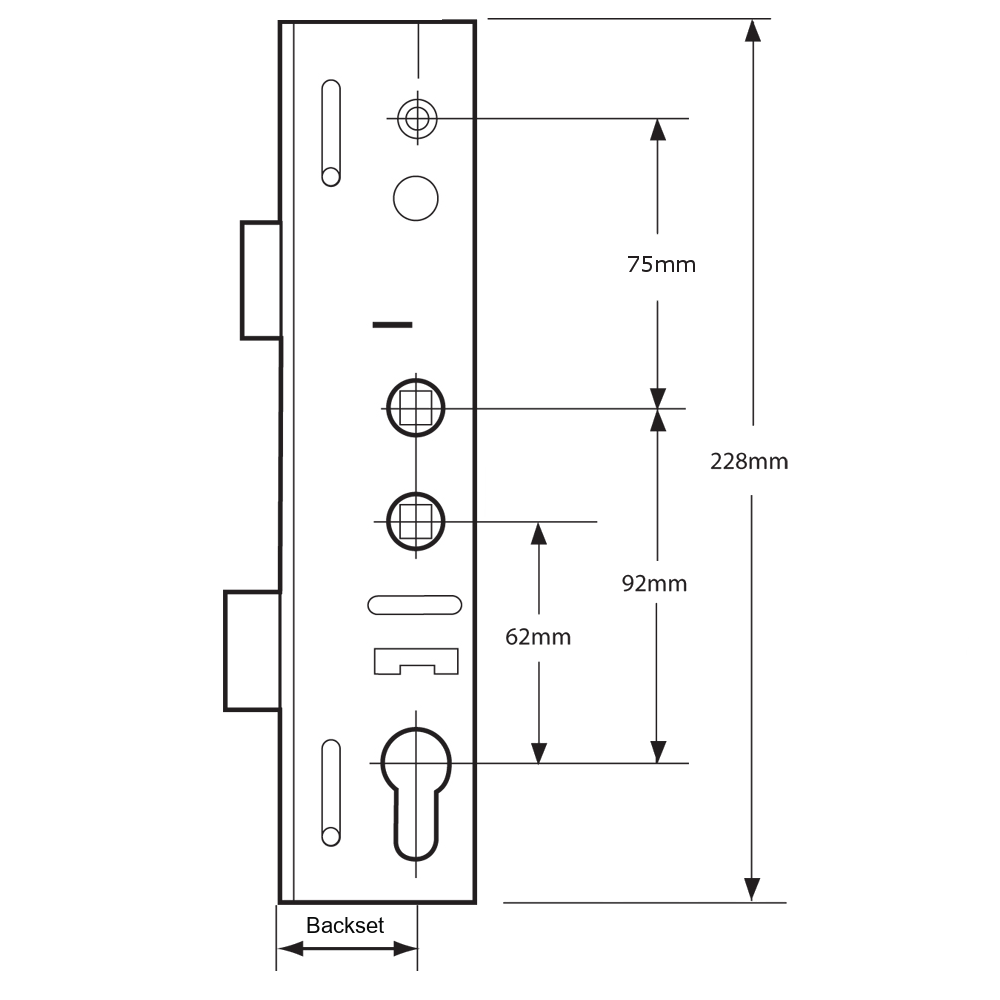 LOCKMASTER Lever Operated Latch & Deadbolt Twin Spindle Gearbox 35/92-62 LOCKMASTER Lever Operated Latch & Deadbolt Twin Spindle Gearbox 35/92-62