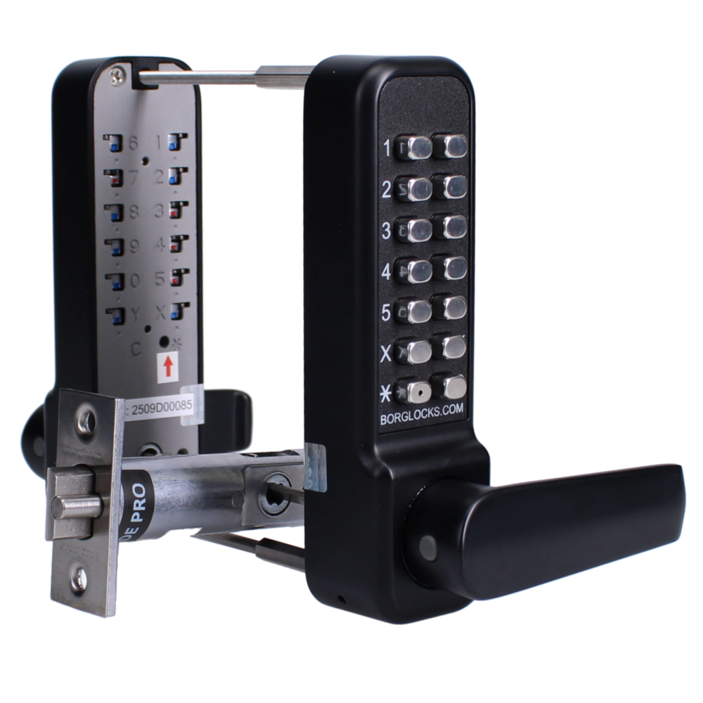 BORG LOCKS BL4441 MG Pro ECP Easicode Pro Marine Grade Double Sided Mortice Latch With 60mm Tubular Latch - Black (Marine Grade Pro) BORG LOCKS BL4441 MG Pro ECP Easicode Pro Marine Grade Double Sided Mortice Latch With 60mm Tubular Latch - Black (Marine Grade Pro)