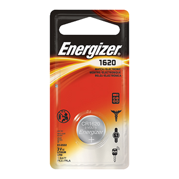 ENERGIZER CR1620 3V Lithium Coin Cell Battery