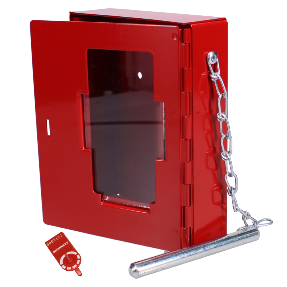 SECURIKEY EK0 Emergency Key Box Glass Fronted With Tamper Seal & Hammer Red Glass Front SECURIKEY EK0 Emergency Key Box Glass Fronted With Tamper Seal & Hammer Red Glass Front