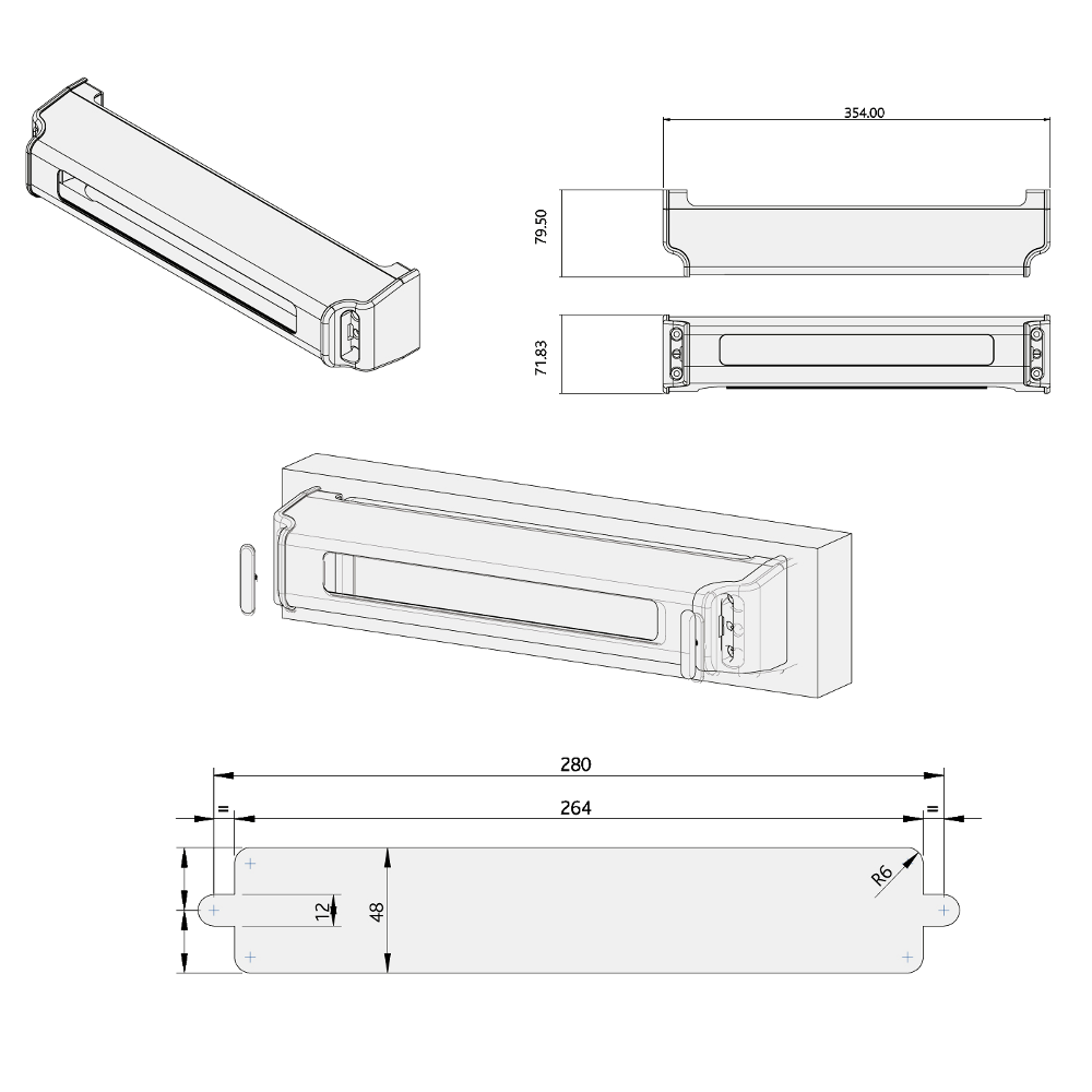 ERA Fab & Fix Nu-Mail Secure Cowl To Suit Letterplates - White ERA Fab & Fix Nu-Mail Secure Cowl To Suit Letterplates - White