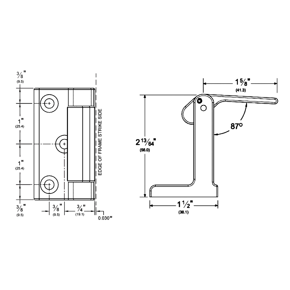 PEMKO Privacy Door Latch PDL26D.15 - Satin Chrome PEMKO Privacy Door Latch PDL26D.15 - Satin Chrome