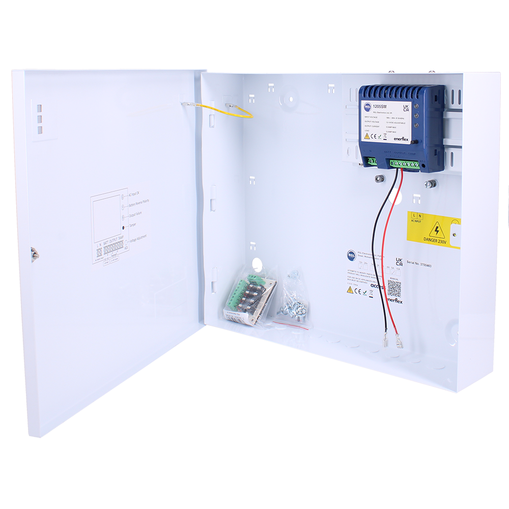 RGL Power Supply Unit (PSU) 5 Amp 12VDC Boxed With 4 Way Fused Output Module PSU 2ACCESS-12 - White RGL Power Supply Unit (PSU) 5 Amp 12VDC Boxed With 4 Way Fused Output Module PSU 2ACCESS-12 - White