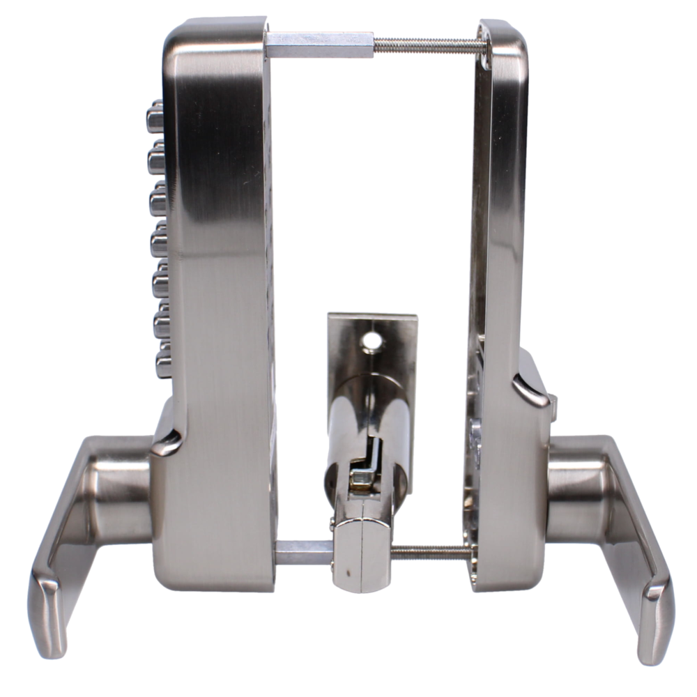 BORG LOCKS BL2401 Easicode Digital Lock With Optional Holdback Satin Steel - Satin Stainless Steel BORG LOCKS BL2401 Easicode Digital Lock With Optional Holdback Satin Steel - Satin Stainless Steel