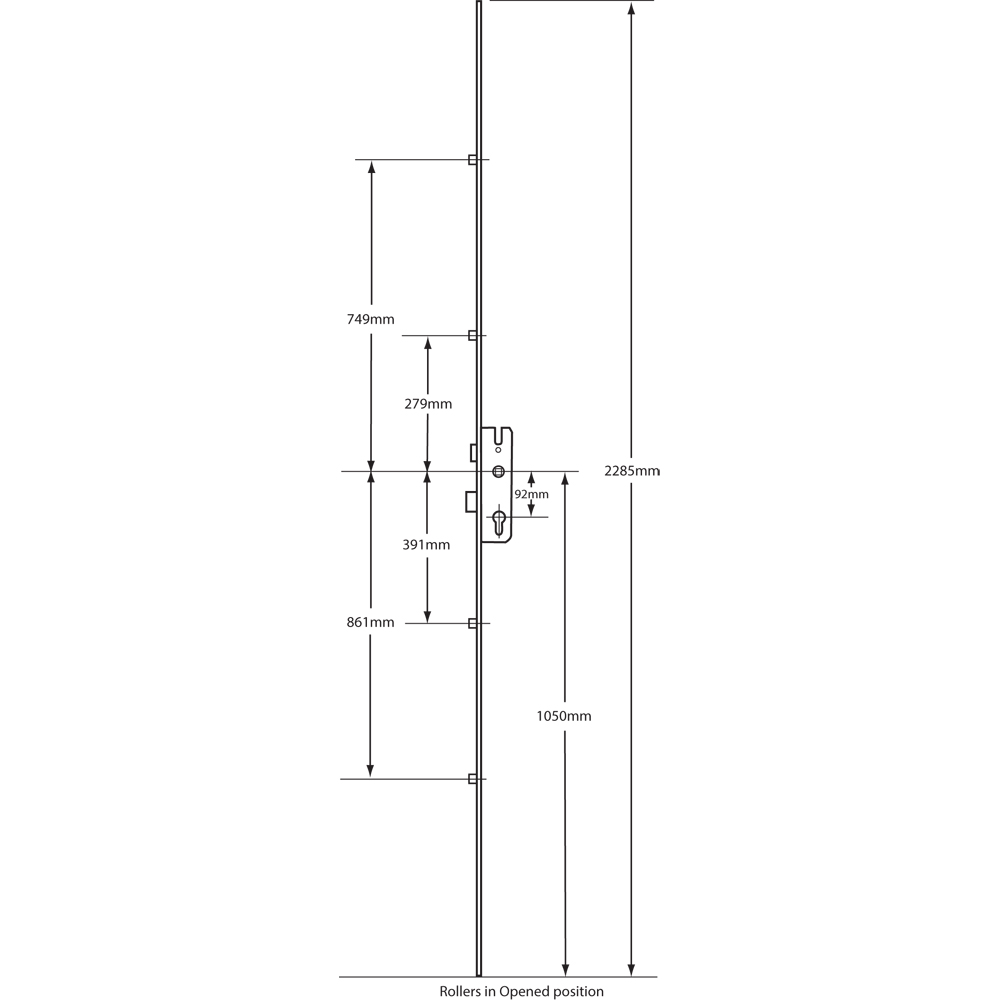 GU Lever Operated Latch & Deadbolt - 4 Roller GU Lever Operated Latch & Deadbolt - 4 Roller
