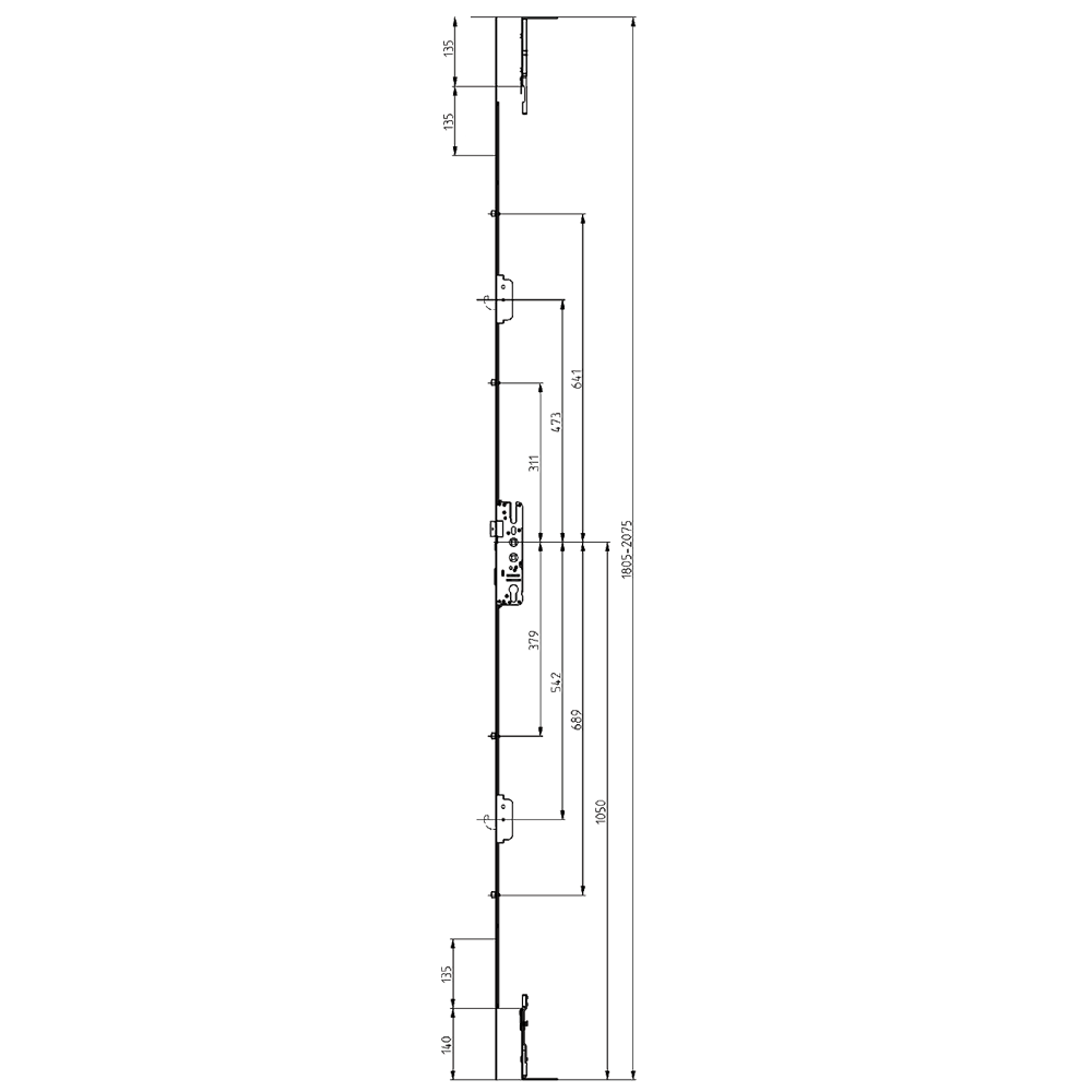 ELITE Compact Lever Operated Latch & Deadbolt Twin Spindle Designed To Accept Optional Shootbolts - 2 Hook 4 Roller ELITE Compact Lever Operated Latch & Deadbolt Twin Spindle Designed To Accept Optional Shootbolts - 2 Hook 4 Roller