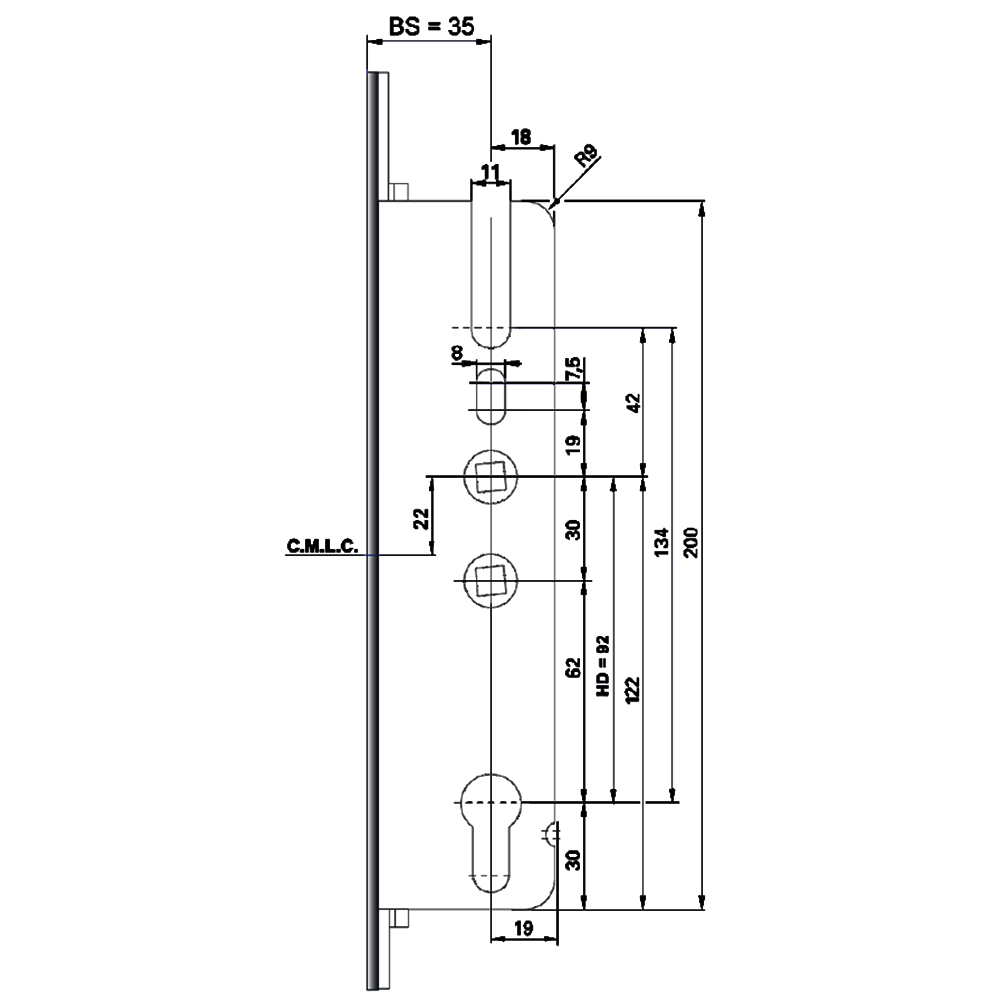 ELITE Compact Lever Operated Latch & Deadbolt Twin Spindle Designed To Accept Optional Shootbolts - 2 Hook 4 Roller ELITE Compact Lever Operated Latch & Deadbolt Twin Spindle Designed To Accept Optional Shootbolts - 2 Hook 4 Roller