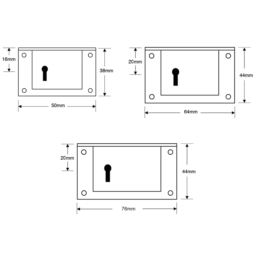 ASEC 2 Lever Till Lock 50mm Keyed To Differ  - Satin Brass ASEC 2 Lever Till Lock 50mm Keyed To Differ  - Satin Brass