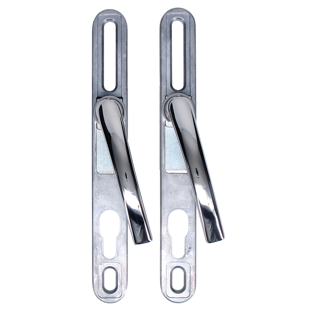 WINLOCK Universal Repair Handle Frame Set With Adjustable 62mm-92mm Centres Polished Chrome WINLOCK Universal Repair Handle Frame Set With Adjustable 62mm-92mm Centres Polished Chrome