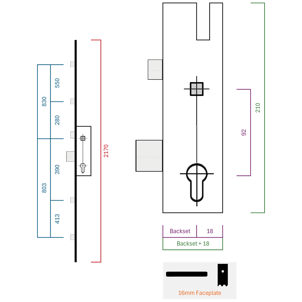 KFV Lever Operated Latch & Deadbolt - 4 Roller KFV Lever Operated Latch & Deadbolt - 4 Roller
