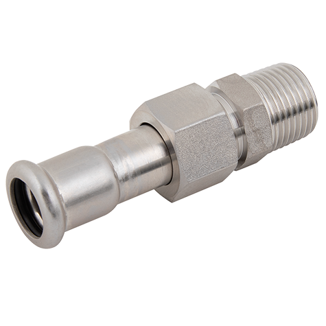 15X1/2" MALE UNION ADAPTER SS 316 HNBR