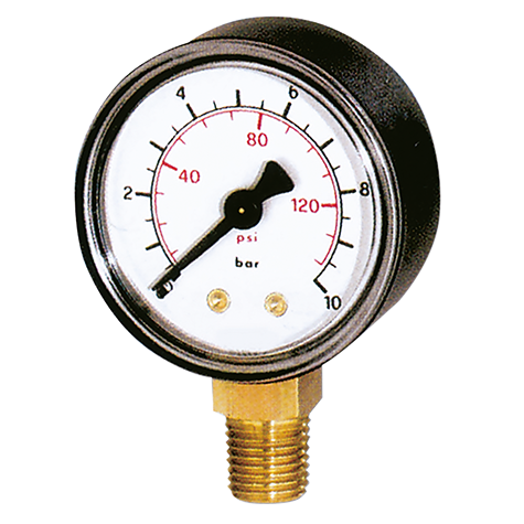 PRESSURE GAUGE 50MM DIA. 0-20BAR 1/4