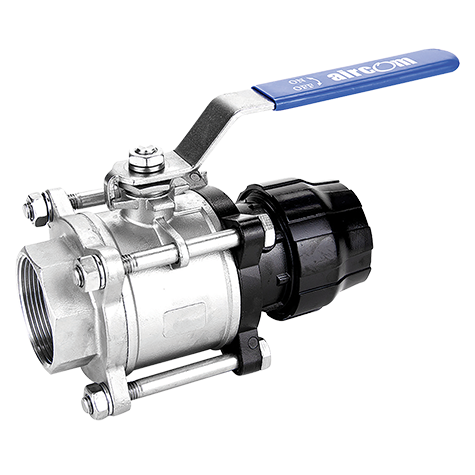 S/ST. BALL VALVE FEM G11/2" TO TUBE 32MM