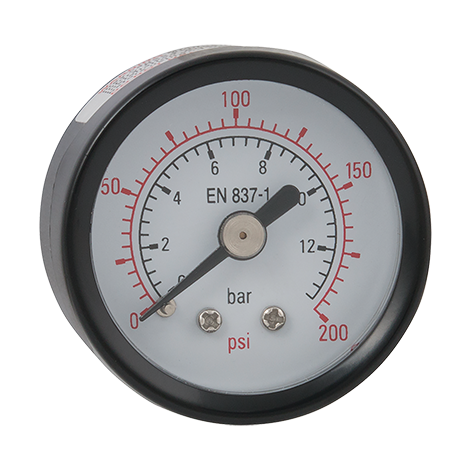 PRESSURE GAUGE 63MM DIA. 0-1BAR/PSI G1/4