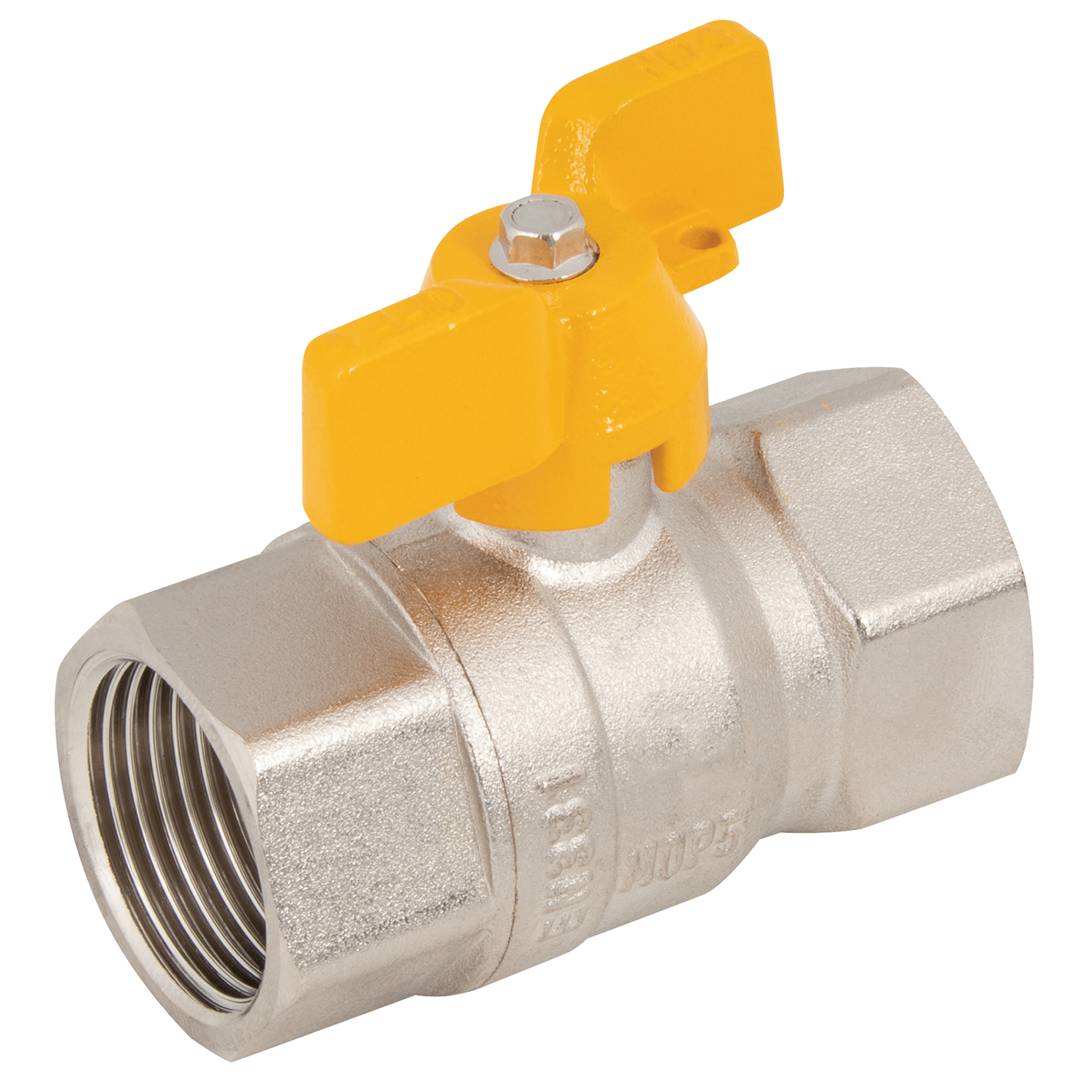 1/2"BSP Brass Ball Valve Gas App Butterfly Handle