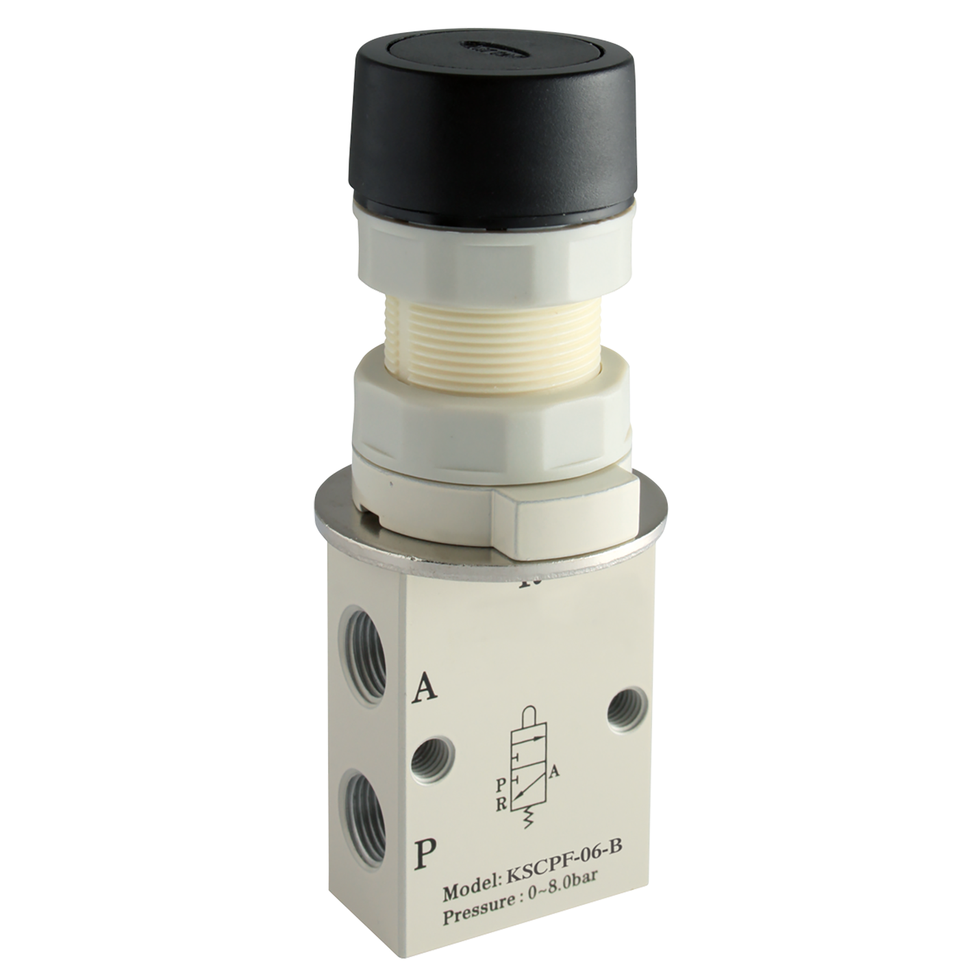 1/8" 3/2 Normally Closed Push Button Valve