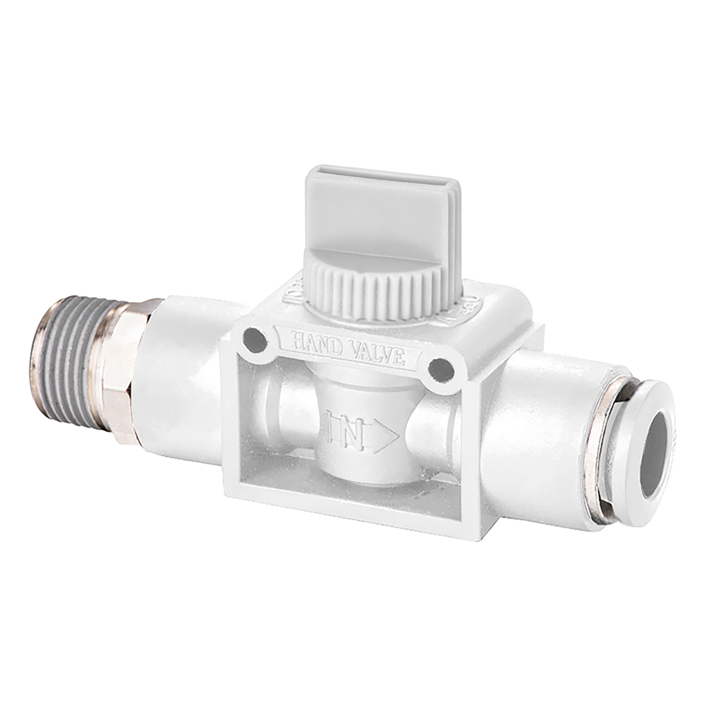 3/8" BSPT Male x 12mm OD 3 Way Vented Ball Valve